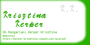 krisztina kerper business card